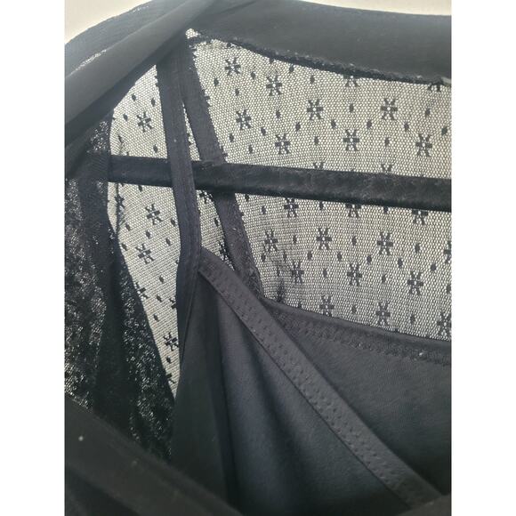 Vintage Y2k Rampage Babydoll Lace Kimono Top Sz M Black Whimsigoth Fairy Flowy - Picture 7 of 10